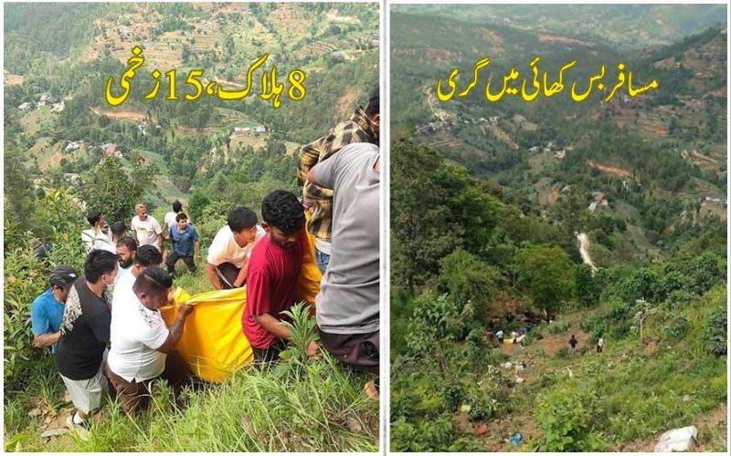 نیپال:بس200 میٹر نیچے کھائی میں گری: 8 افراد ہلاک، 15 زخمی 